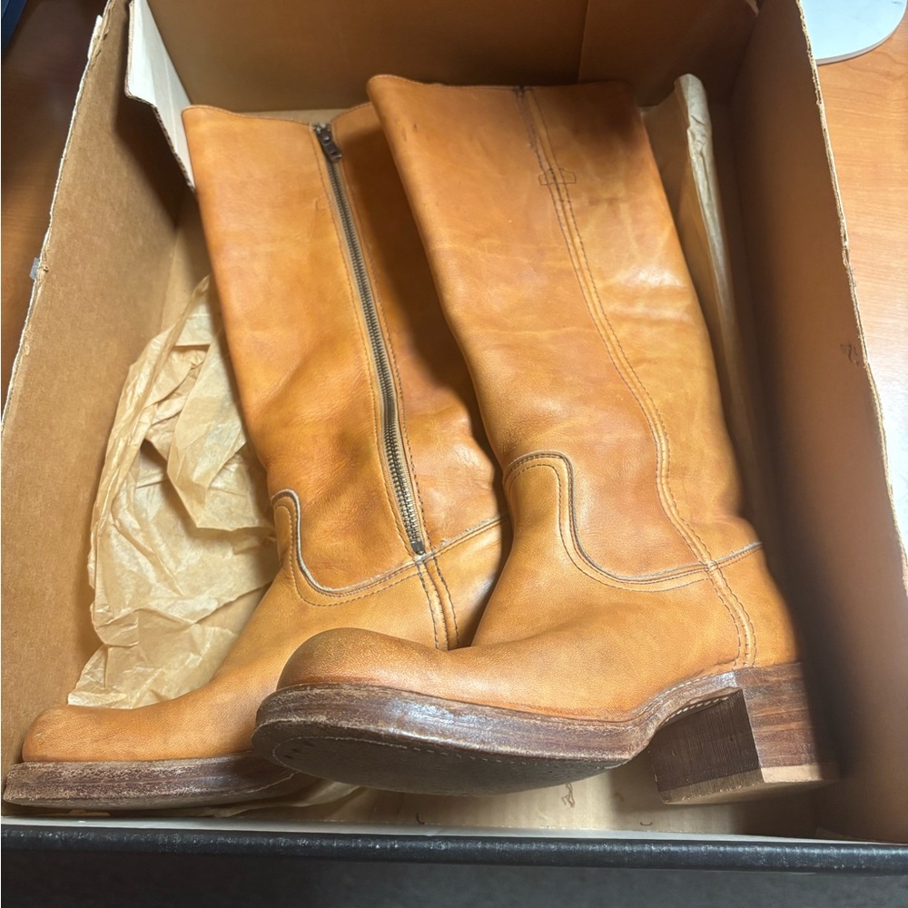 Vintage Frye Black Label Campus Boots (size 7) - Picture 1 of 7